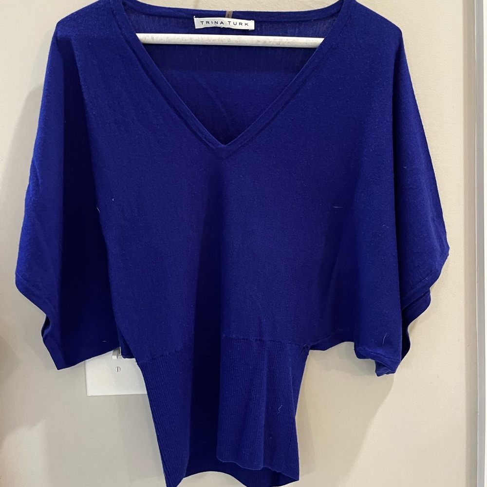 Trina Turk bright blue sweater